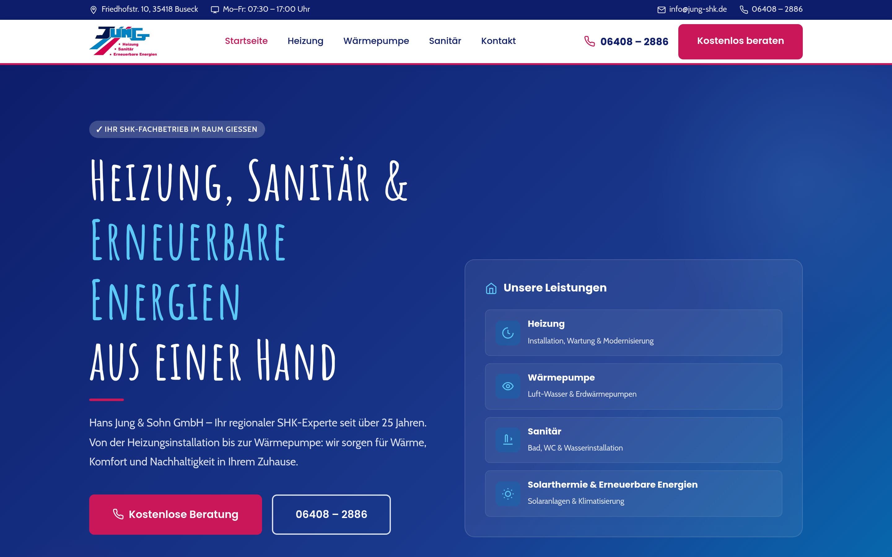 Hans Jung & Sohn GmbH — Website-Vorschau